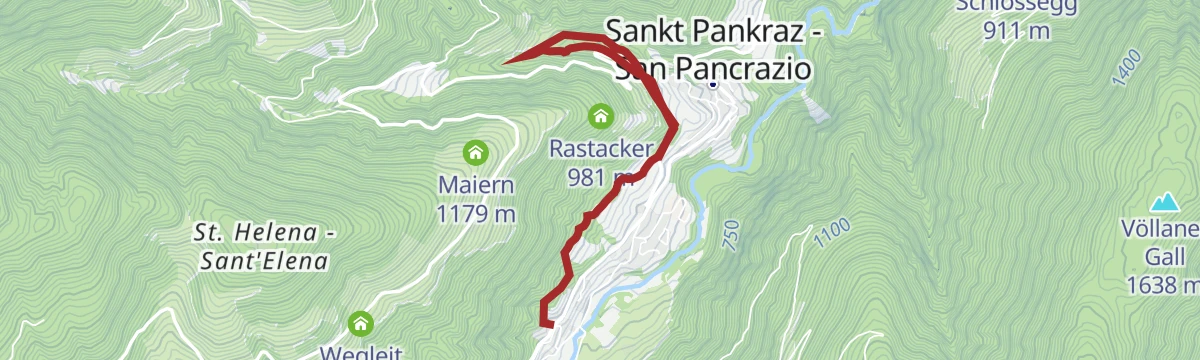 Route map: Sentiero dei mulini di S. Pancrazio
